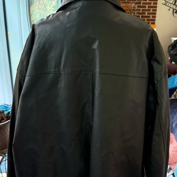 🖤 Harbor Bay 100% Genuine Black Leather Men's Jacket 2XLT - Picture 3 of 16